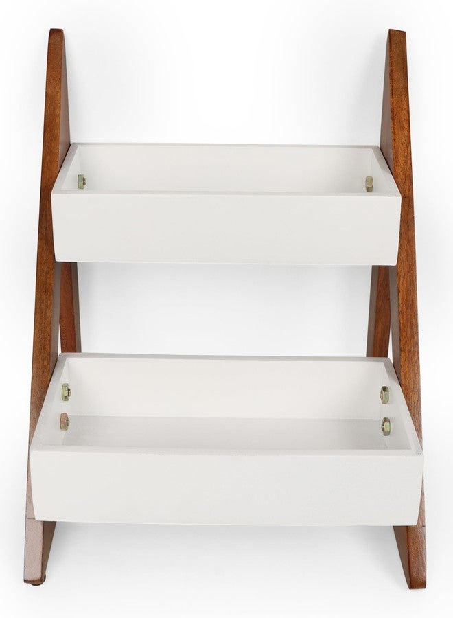 Kundi Versatile Wooden Triangular Spice Rack - 2-Tier Kitchen Countertop Organizer with Jars & Bottles Holder | Stylish Kitchen Storage & Décor (2 Tier) - Image 2